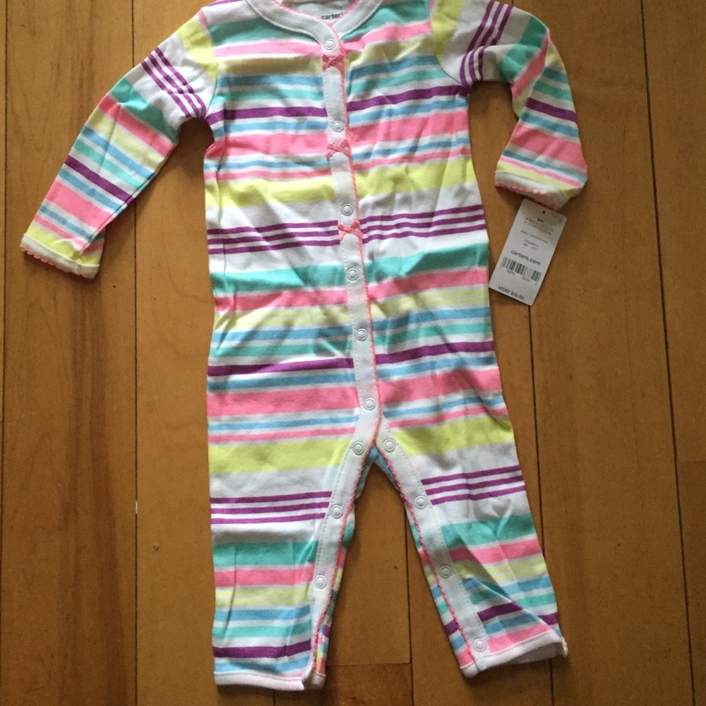 Striped Carters onesie.  6 months.  NWT